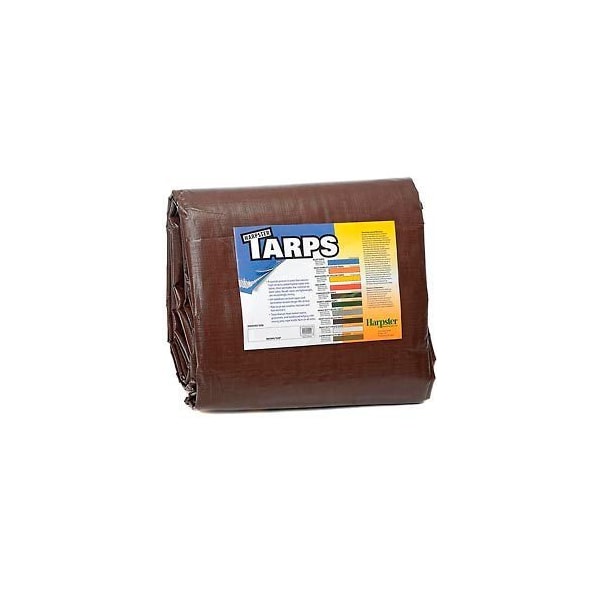 Heavy Duty Tarp, 16 ft x 20 ft, Brown, High-Density Polyethylene